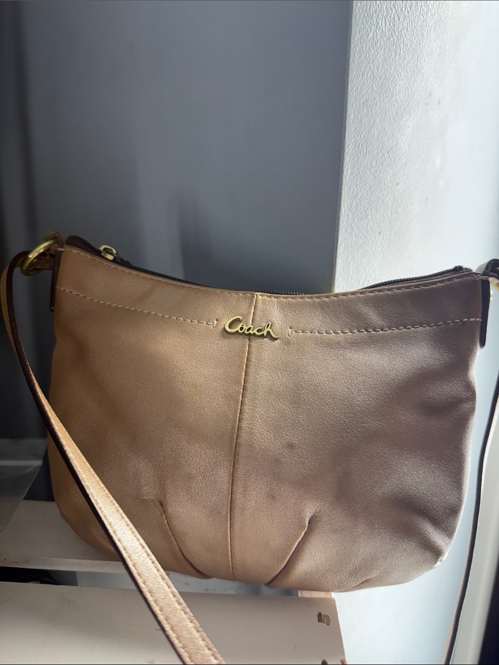 Coach Avery Rose Gold Bronze Crossbody